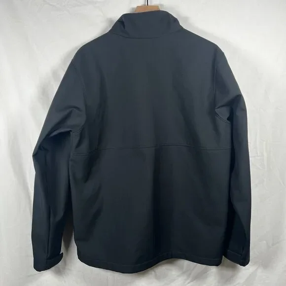 Mens COLUMBIA Black Full Zip Pockets Fleece Lined Jacket Coat US Size L - Picture 4 of 6